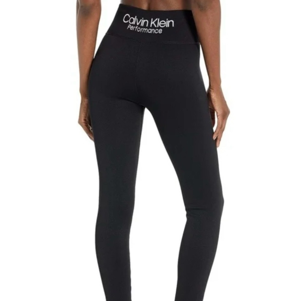 Calvin Klein Performance Black Ribbed Leggings